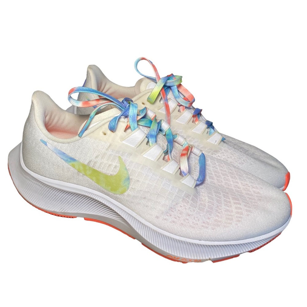 Nike Air Zoom Pegasus 37 size 10 womens tie dye white sneaker